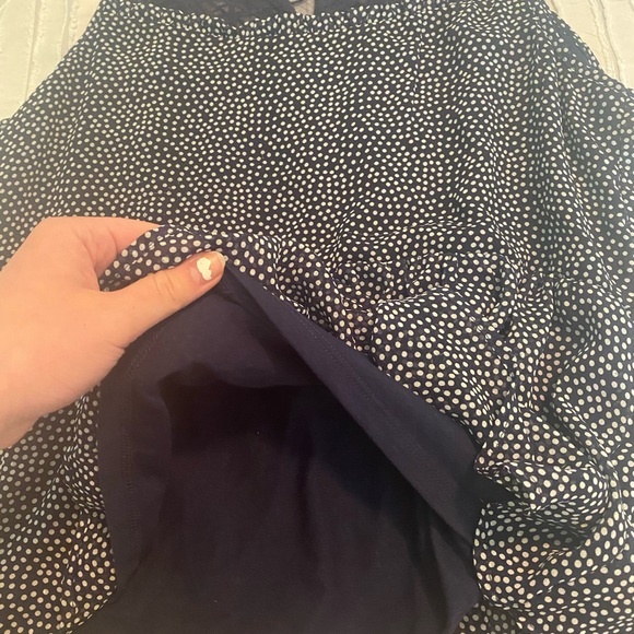 Navy blue and white polka dot top - Picture 4 of 4